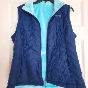 Free Country Reversible Quilted Vest Size Large